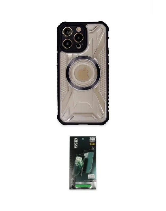 ieg™ iPhone 13 Pro Kılıf Kutup Modern - Şeffaf 360 Full Body Arka Koruyucu