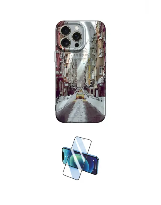 ieg™ iPhone 13 Pro Kılıf Nova Doku Prime - Siyah 3D Antistatik Seramik Nano Ekran Koruyucu