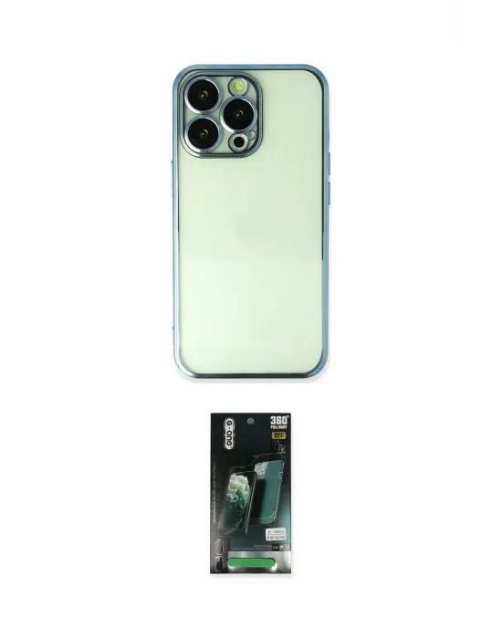ieg™ iPhone 13 Pro Kılıf Vadi Minimal - Şeffaf 360 Full Body Arka Koruyucu