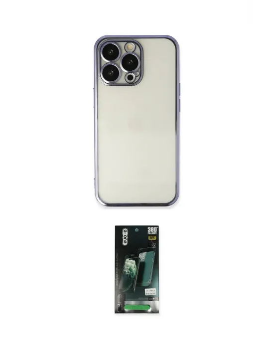 ieg™ iPhone 13 Pro Kılıf Vadi Minimal - Şeffaf 360 Full Body Arka Koruyucu