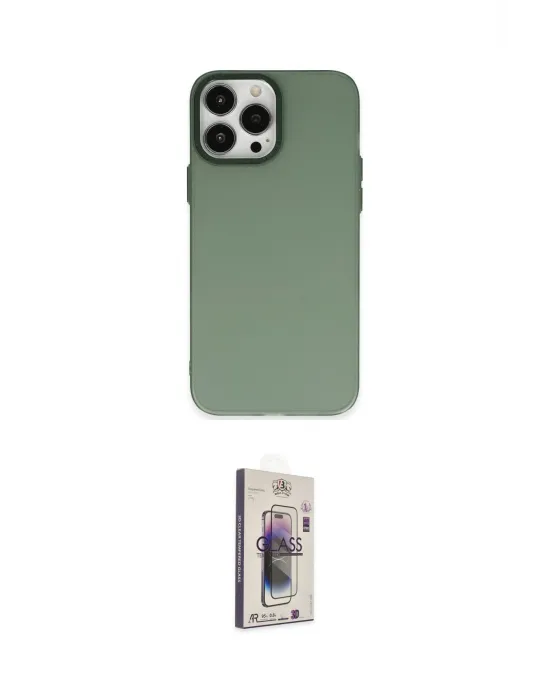 ieg™ iPhone 13 Pro Max Kılıf Ahenk Çizgi Prime - Siyah Bilvis 3D Cam Ekran Koruyucu
