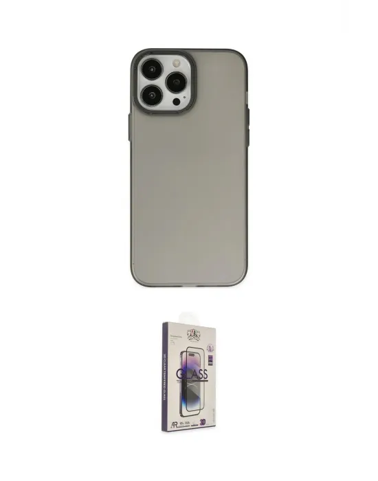 ieg™ iPhone 13 Pro Max Kılıf Ahenk Çizgi Prime - Siyah Bilvis 3D Cam Ekran Koruyucu