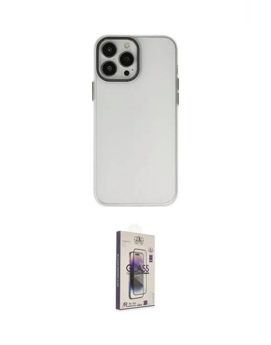 ieg™ iPhone 13 Pro Max Kılıf Ahenk Çizgi Prime - Siyah Bilvis 3D Cam Ekran Koruyucu