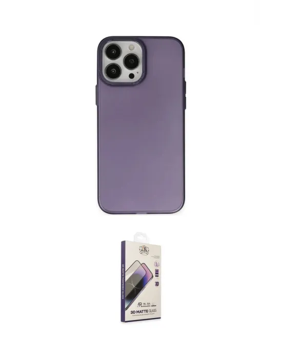 ieg™ iPhone 13 Pro Max Kılıf Ahenk Çizgi Prime - Siyah Bilvis 3D Mat Cam Ekran Koruyucu
