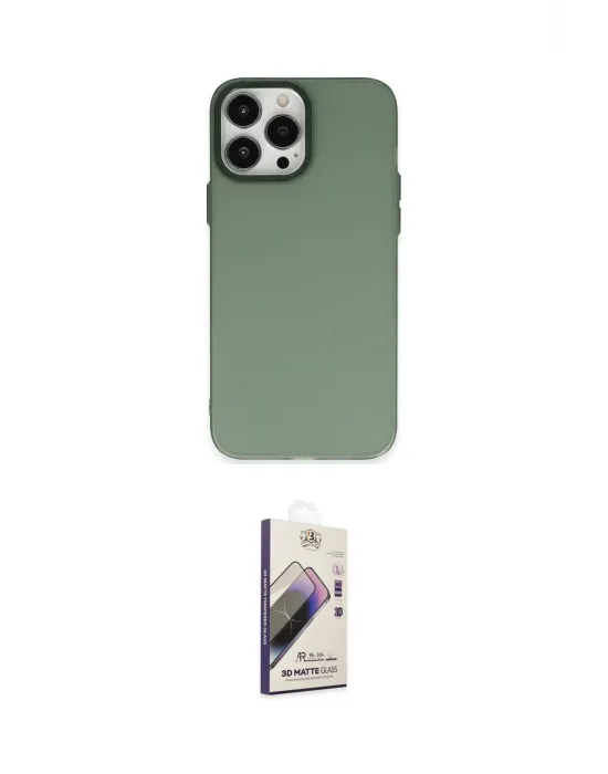 ieg™ iPhone 13 Pro Max Kılıf Ahenk Çizgi Prime - Siyah Bilvis 3D Mat Cam Ekran Koruyucu