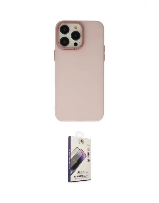 ieg™ iPhone 13 Pro Max Kılıf Ahenk Çizgi Prime - Siyah Bilvis 3D Mat Cam Ekran Koruyucu