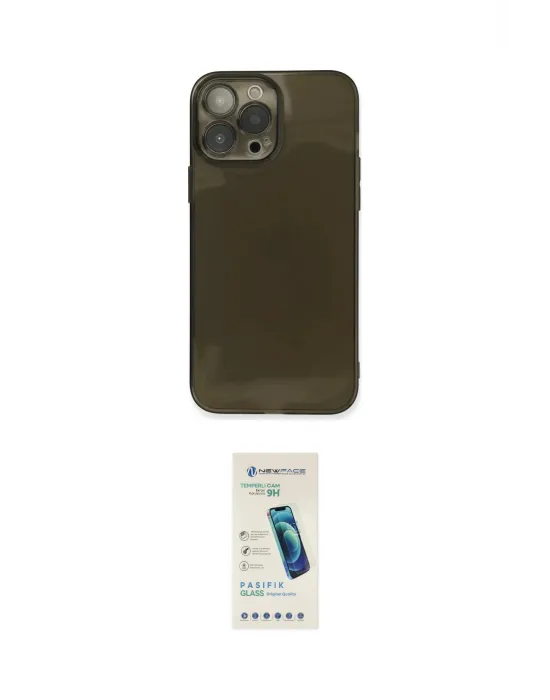 ieg™ iPhone 13 Pro Max Kılıf Ahenk Doku - Şeffaf Pasifik Cam Ekran Koruyucu