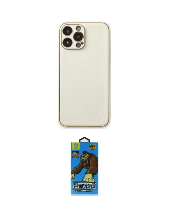 ieg™ iPhone 13 Pro Max Kılıf Ahenk Işık - Siyah 18D Cam Ekran Koruyucu
