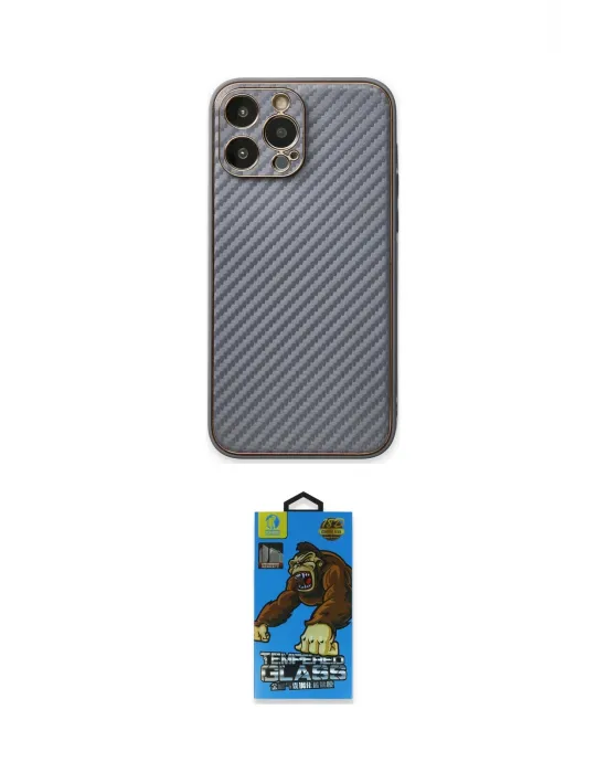 ieg™ iPhone 13 Pro Max Kılıf Ahenk Işık - Siyah 18D Cam Ekran Koruyucu