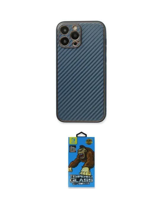 ieg™ iPhone 13 Pro Max Kılıf Ahenk Işık - Siyah 18D Cam Ekran Koruyucu