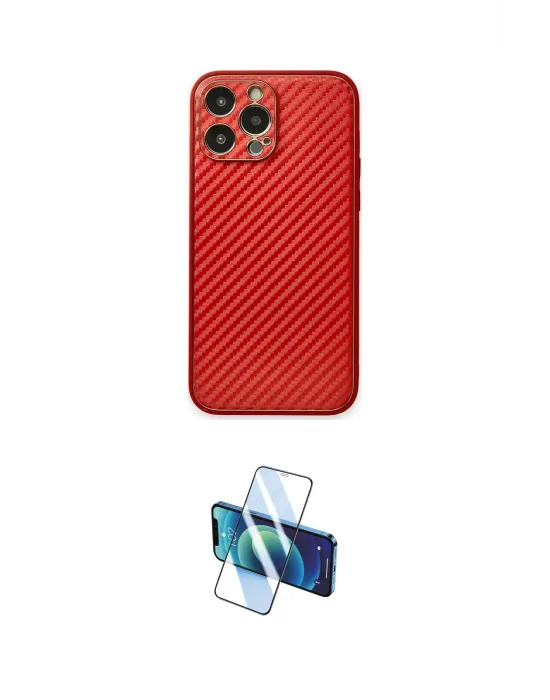 ieg™ iPhone 13 Pro Max Kılıf Ahenk Işık - Siyah 3D Antistatik Cam Ekran Koruyucu