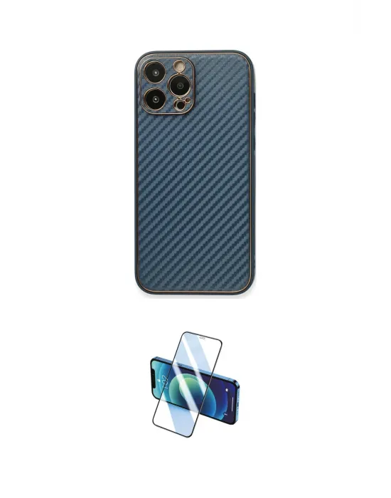 ieg™ iPhone 13 Pro Max Kılıf Ahenk Işık - Siyah 3D Antistatik Cam Ekran Koruyucu