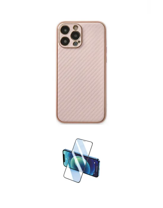 ieg™ iPhone 13 Pro Max Kılıf Ahenk Işık - Siyah 3D Antistatik Cam Ekran Koruyucu
