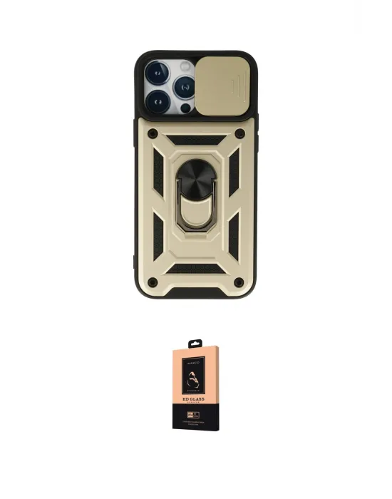 ieg™ iPhone 13 Pro Max Kılıf Ahenk Klasik - Şeffaf Maxco Cam Ekran Koruyucu