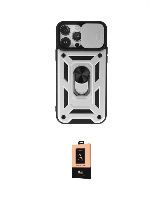 ieg™ iPhone 13 Pro Max Kılıf Ahenk Klasik - Şeffaf Maxco Cam Ekran Koruyucu