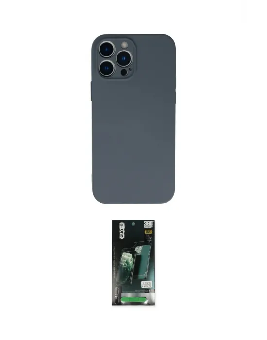 ieg™ iPhone 13 Pro Max Kılıf Ahenk Serisi - Şeffaf 360 Full Body Arka Koruyucu