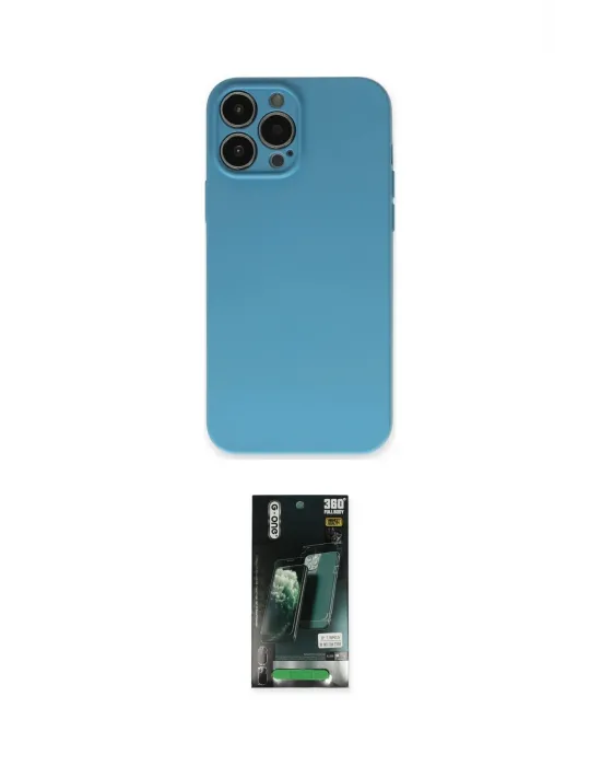 ieg™ iPhone 13 Pro Max Kılıf Ahenk Serisi - Şeffaf 360 Full Body Arka Koruyucu