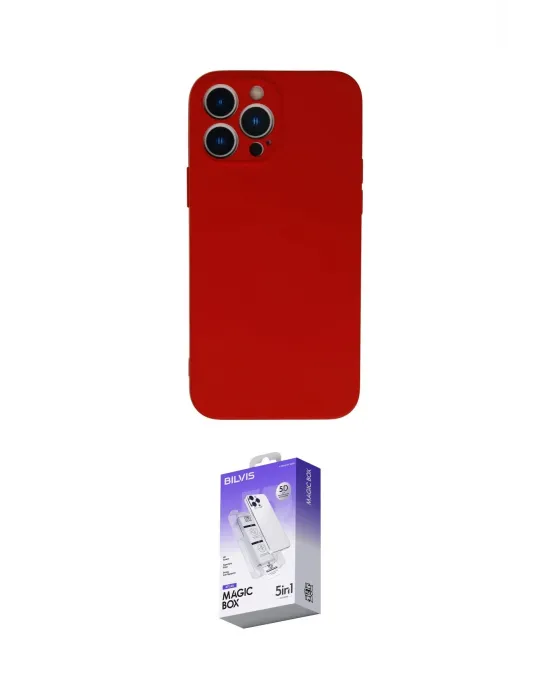 ieg™ iPhone 13 Pro Max Kılıf Ahenk Serisi - Siyah Bilvis 5in1 3D Magic Cam Ekran Koruyucu