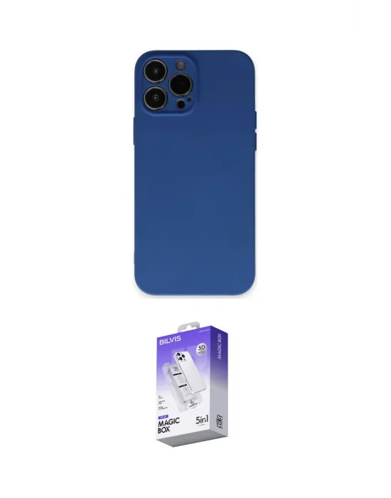 ieg™ iPhone 13 Pro Max Kılıf Ahenk Serisi - Siyah Bilvis 5in1 3D Magic Cam Ekran Koruyucu