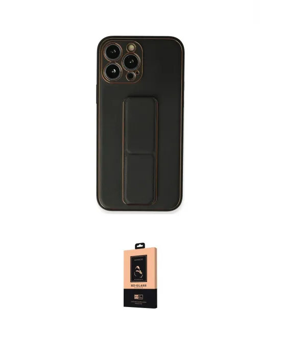 ieg™ iPhone 13 Pro Max Kılıf Akış Doku - Şeffaf Maxco Cam Ekran Koruyucu