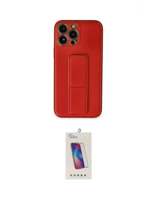 ieg™ iPhone 13 Pro Max Kılıf Akış Doku - Siyah Joko 5D Cam