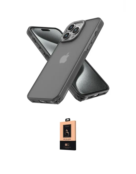 ieg™ iPhone 13 Pro Max Kılıf Atlas Form - Şeffaf Maxco Cam Ekran Koruyucu