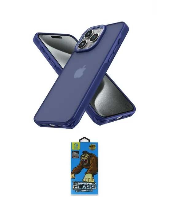 ieg™ iPhone 13 Pro Max Kılıf Atlas Form - Siyah 18D Cam Ekran Koruyucu