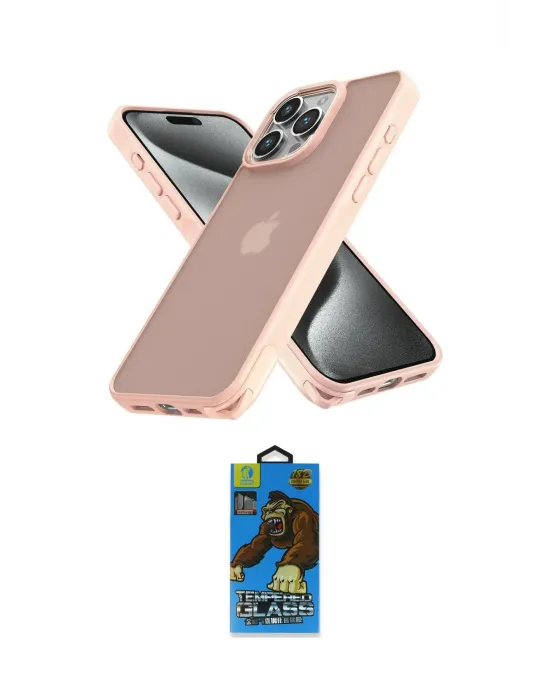 ieg™ iPhone 13 Pro Max Kılıf Atlas Form - Siyah 18D Cam Ekran Koruyucu