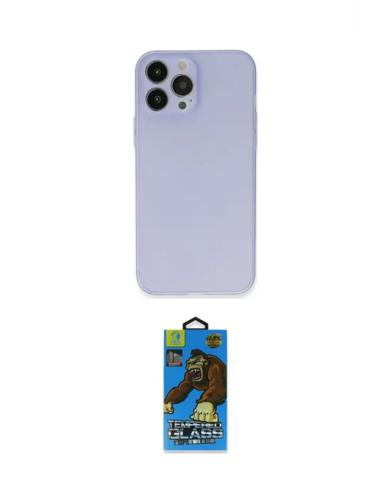 ieg™ iPhone 13 Pro Max Kılıf Atlas Minimal Prime - Siyah 18D Cam Ekran Koruyucu