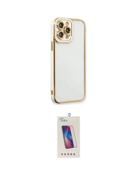 ieg™ iPhone 13 Pro Max Kılıf Çekirdek Klasik Serisi - Siyah Joko 5D Cam