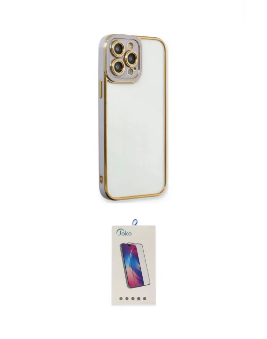 ieg™ iPhone 13 Pro Max Kılıf Çekirdek Klasik Serisi - Siyah Joko 5D Cam