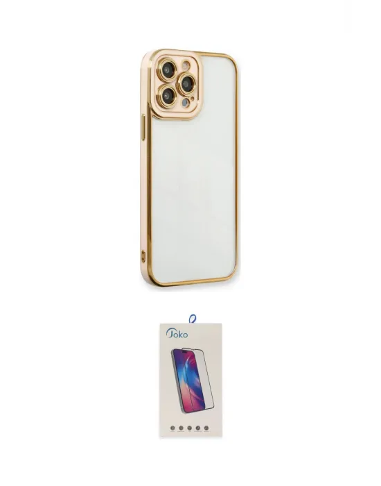 ieg™ iPhone 13 Pro Max Kılıf Çekirdek Klasik Serisi - Siyah Joko 5D Cam