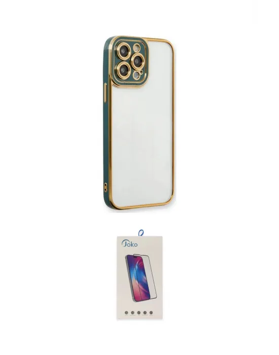ieg™ iPhone 13 Pro Max Kılıf Çekirdek Klasik Serisi - Siyah Joko 5D Cam