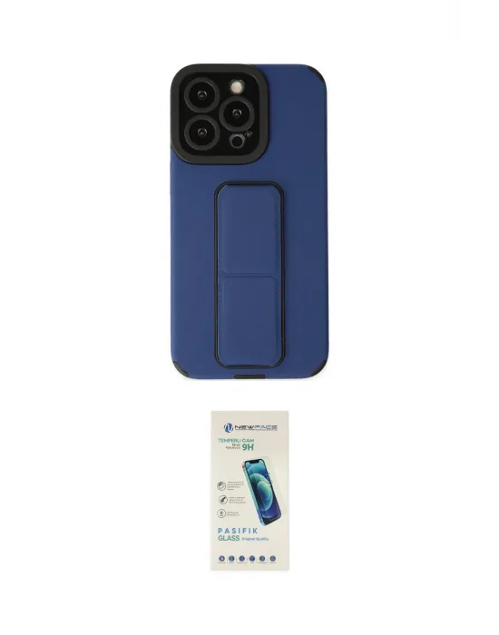 ieg™ iPhone 13 Pro Max Kılıf Çekirdek Yansıma - Şeffaf Pasifik Cam Ekran Koruyucu