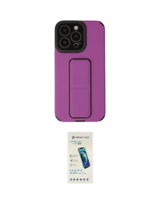 ieg™ iPhone 13 Pro Max Kılıf Çekirdek Yansıma - Şeffaf Pasifik Cam Ekran Koruyucu
