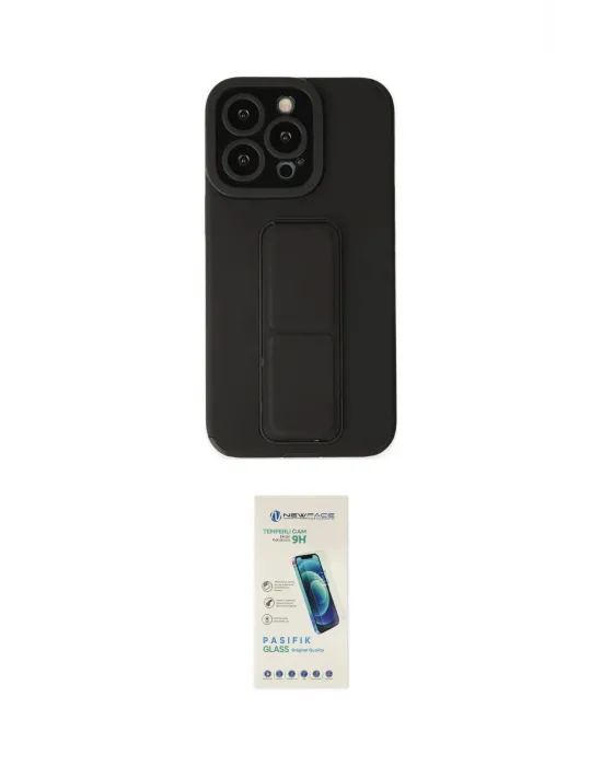 ieg™ iPhone 13 Pro Max Kılıf Çekirdek Yansıma - Şeffaf Pasifik Cam Ekran Koruyucu