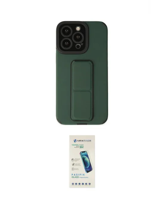 ieg™ iPhone 13 Pro Max Kılıf Çekirdek Yansıma - Şeffaf Pasifik Cam Ekran Koruyucu