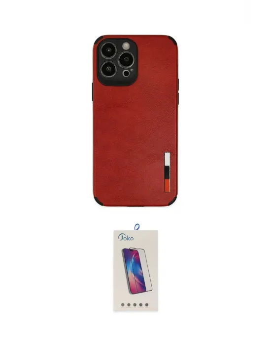 ieg™ iPhone 13 Pro Max Kılıf Doruk Asil Koleksiyonu - Siyah Joko 5D Cam
