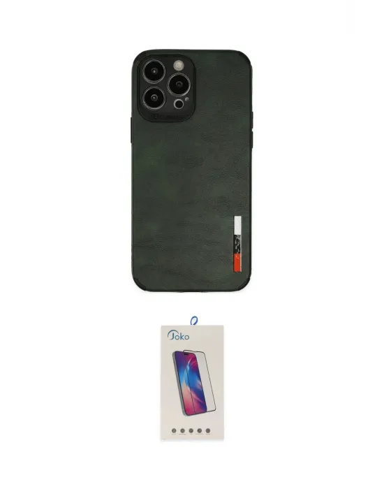 ieg™ iPhone 13 Pro Max Kılıf Doruk Asil Koleksiyonu - Siyah Joko 5D Cam