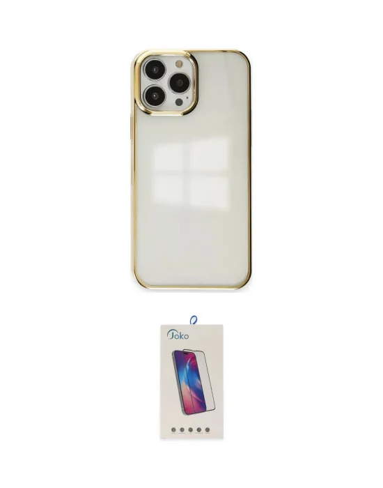 ieg™ iPhone 13 Pro Max Kılıf Doruk Doku Prime - Siyah Joko 5D Cam