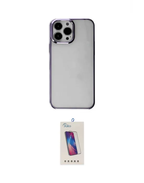 ieg™ iPhone 13 Pro Max Kılıf Doruk Doku Prime - Siyah Joko 5D Cam