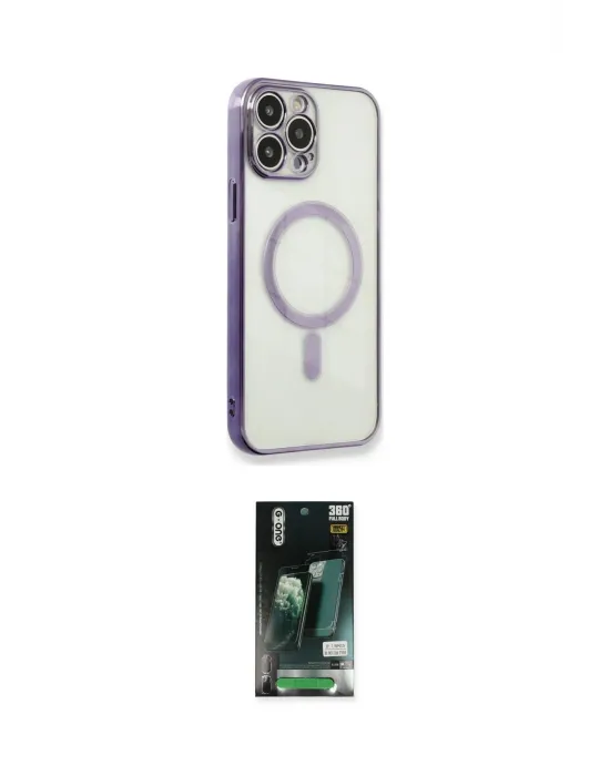 ieg™ iPhone 13 Pro Max Kılıf Doruk Minimal - Şeffaf 360 Full Body Arka Koruyucu