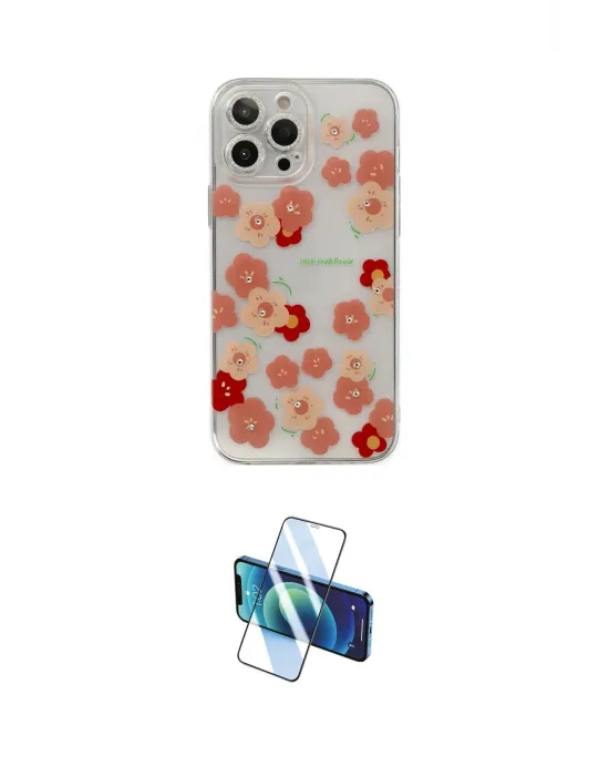 ieg™ iPhone 13 Pro Max Kılıf Eksen Asil Prime - Siyah 3D Antistatik Cam Ekran Koruyucu