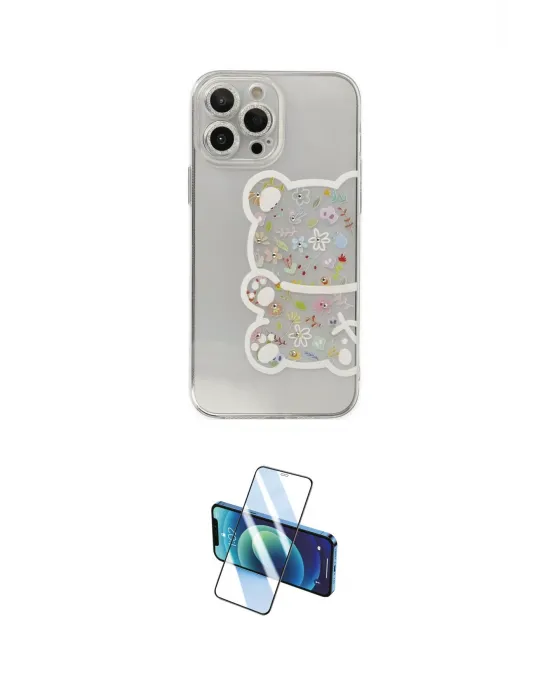 ieg™ iPhone 13 Pro Max Kılıf Eksen Asil Prime - Siyah 3D Antistatik Cam Ekran Koruyucu