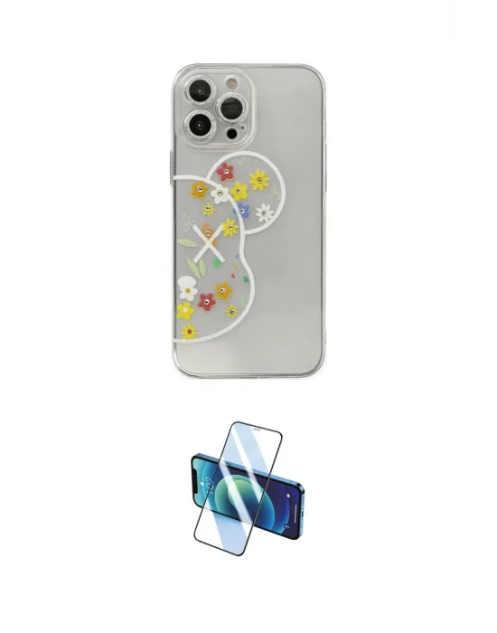 ieg™ iPhone 13 Pro Max Kılıf Eksen Asil Prime - Siyah 3D Antistatik Cam Ekran Koruyucu