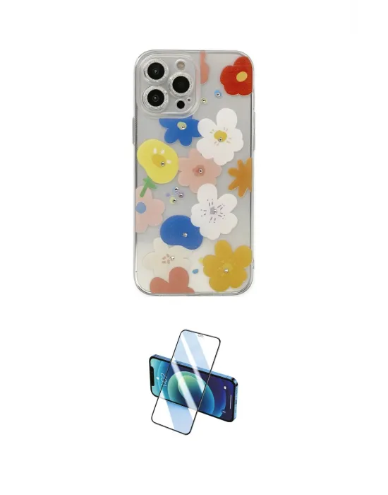 ieg™ iPhone 13 Pro Max Kılıf Eksen Asil Prime - Siyah 3D Antistatik Cam Ekran Koruyucu