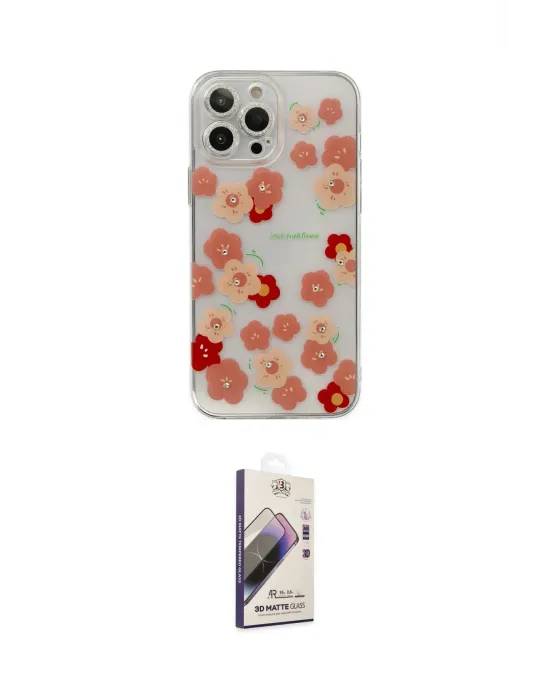 ieg™ iPhone 13 Pro Max Kılıf Eksen Asil Prime - Siyah Bilvis 3D Mat Cam Ekran Koruyucu