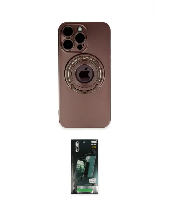 ieg™ iPhone 13 Pro Max Kılıf Eksen Klasik Prime - Şeffaf 360 Full Body Arka Koruyucu
