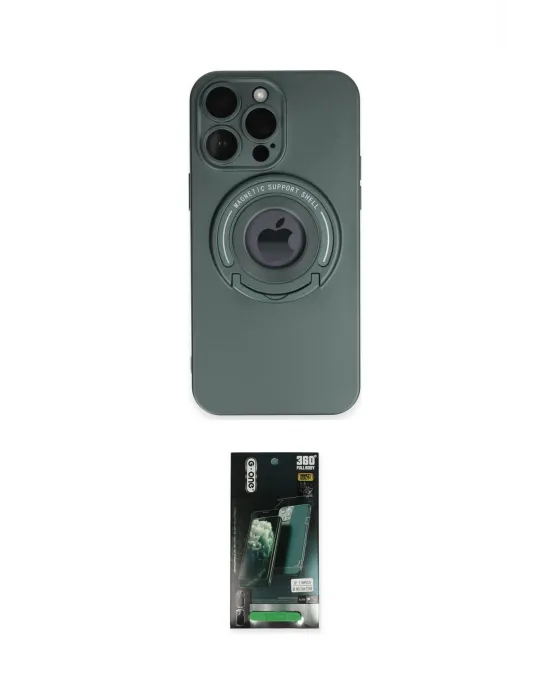 ieg™ iPhone 13 Pro Max Kılıf Eksen Klasik Prime - Şeffaf 360 Full Body Arka Koruyucu