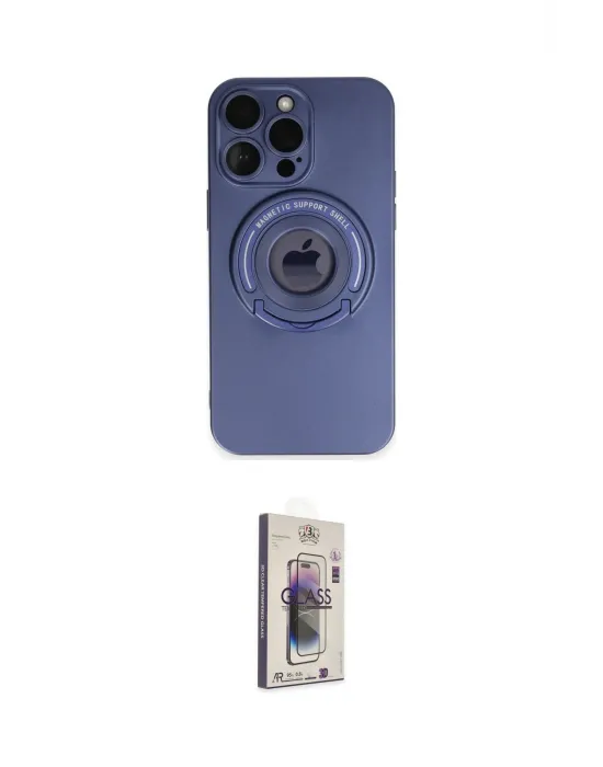ieg™ iPhone 13 Pro Max Kılıf Eksen Klasik Prime - Siyah Bilvis 3D Cam Ekran Koruyucu